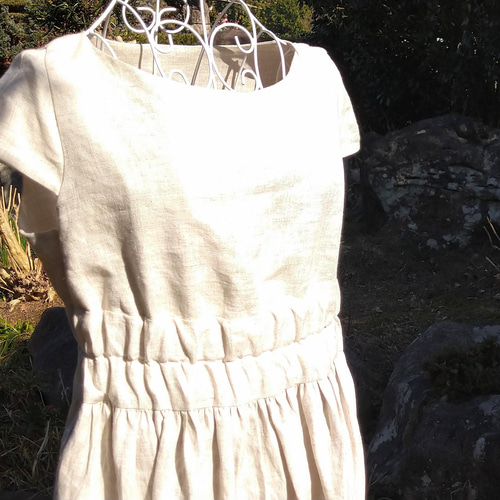 新作 ヘンプ（大麻）100% シンプル上品な楽々 ワンピース ワンピース