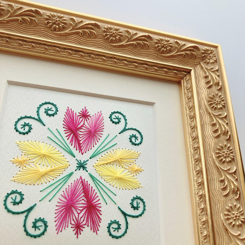 紙刺繍アート作品「春の訪れ」 その他アート 刺繍のFilagile 通販