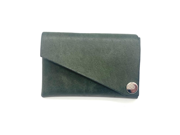 【オーダー品】三つ折り財布　パープル　マルゴー 3898eca3604673ba10b56ce8dbe56d