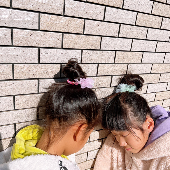 ゆめかわチュールブレスレット♡2WAYヘアゴムにも♡ 5枚目の画像