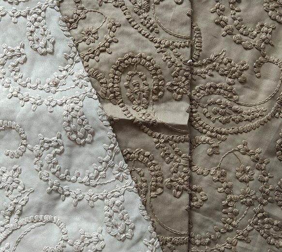 在庫処分！高級刺繍生地 ペイズリー柄 ハギレセット！ 生地