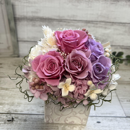 プリンセスピンク&スイートライラック 可愛らしいアレンジ