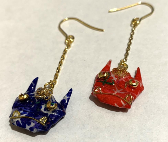 Origami SETSUBUN AKAONI AOONI(1 pair） 第1張的照片