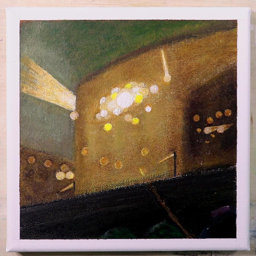 雪の夜】 アクリル画 手描き 原画 - メルカリ