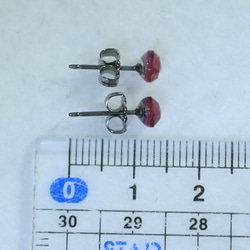 （1 件）Ruby Rose 切割耳釘（5 毫米，鈦金屬耳釘） 第5張的照片