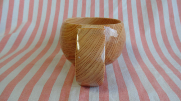 　ヒノキの一木彫りコーヒーカップ 7枚目の画像