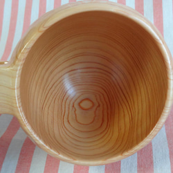 　ヒノキの一木彫りコーヒーカップ 9枚目の画像