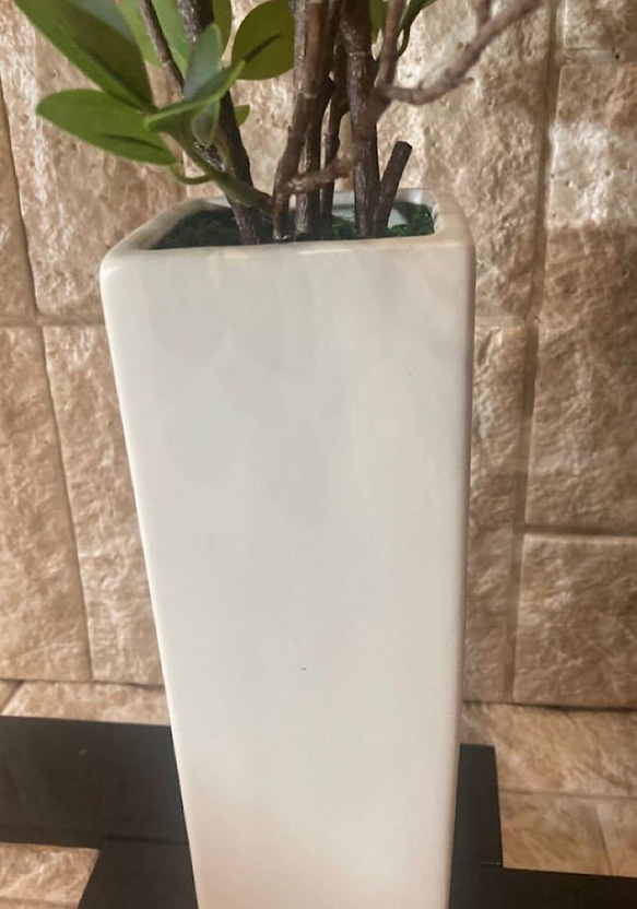 光触媒　人工観葉植物　ウォールグリーン　フェイク　アレンジ　ドウダン花器付 6枚目の画像