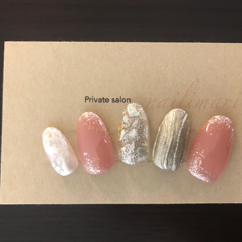 ミラーネイル/シェルネイル/ラメネイル/シルバーラメネイル/ニュアンス
