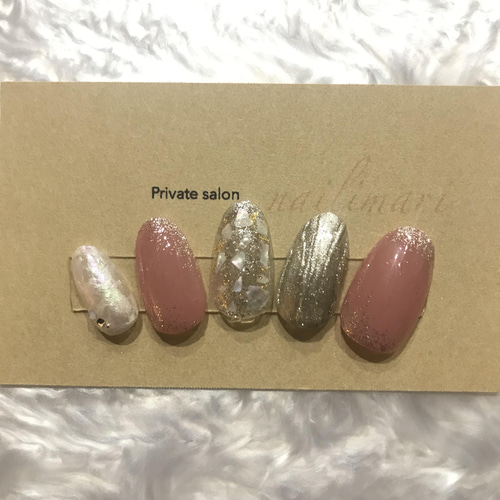 ミラーネイル/シェルネイル/ラメネイル/シルバーラメネイル