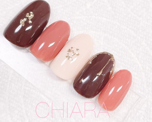 no.608]チョコレートネイル/バレンタイン/デート/パーティ ネイル