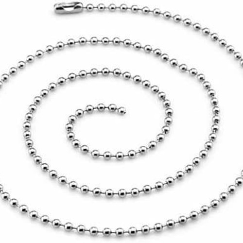 ステンレス ボールチェーン 2.4mm 55cm 60cm ネックレスチェーン