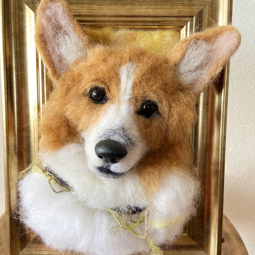 コーギー 羊毛フェルト コギ 羊毛 羊毛作品 犬 額 飾り コーギー 羊毛フェルト コギ 羊毛 羊毛作品 犬 額 飾り