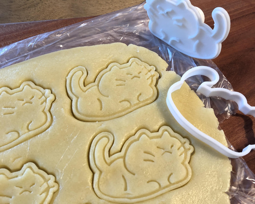 怠け者 猫 クッキー型・クッキーカッター / 自主制作 クッキー型