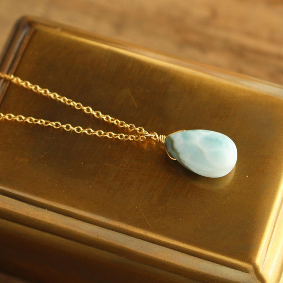 [Outlet] Larimar &lt;梨形&gt; 項鍊 (K14GF) 第2張的照片