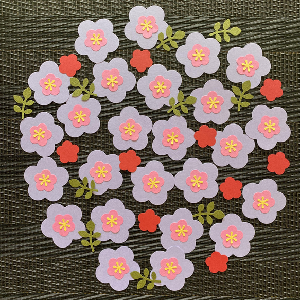クラフトパンチ 桃 梅の花 フラワー アルバム素材 保育園 幼稚園 送料