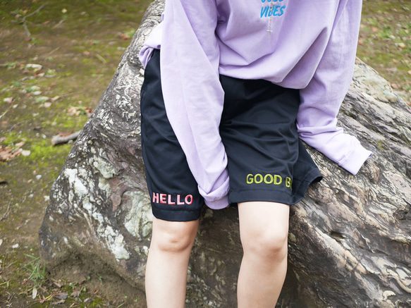 受注生産）パリッと履ける　ショートパンツ　HELLO GOOD BYE 1枚目の画像