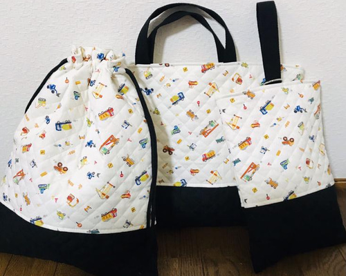 再販】☆入園、入学☆レッスンバッグ、お着替え袋、シューズ袋セット