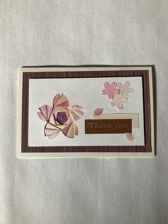 iris folding〜春の桜のメッセージカード〜① 1枚目の画像