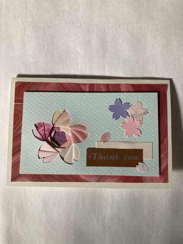 iris folding〜春の桜のメッセージカード〜④ 1枚目の画像