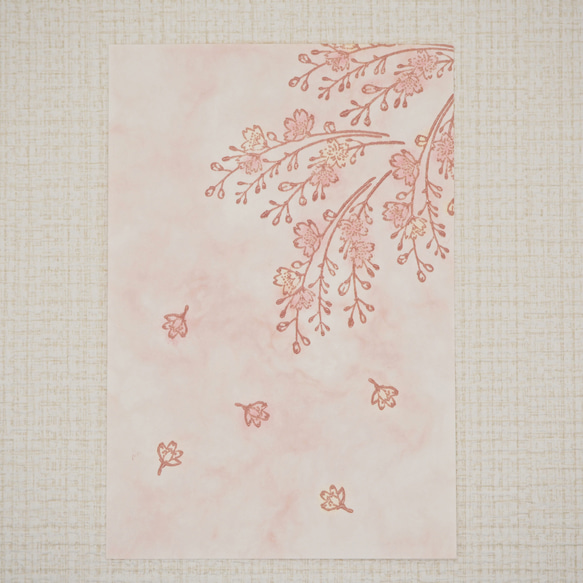 ポストカード ｢枝垂桜｣ ※1枚入り /よもぎむしぱん 1枚目の画像