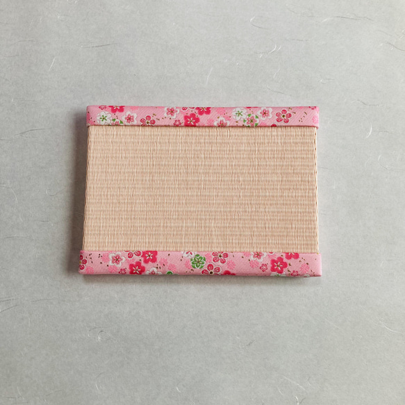 桐生金襴生地ミニ畳～梅と桜～限定4枚 2枚目の画像
