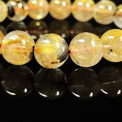 【運気集中!!】お試し価格 現品一点物 太陽放射ルチル ブレスレット １０ミリ ２６ｇ ＯＴＲ４ 金針水晶 天然石 数珠 13枚目の画像