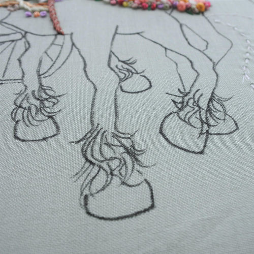 馬車刺繍のフォトフレーム ｰボタニカルｰ フォトフレーム・写真立て