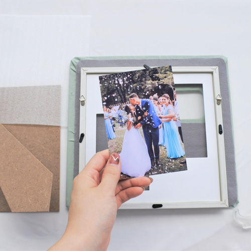 馬車刺繍のフォトフレーム ｰボタニカルｰ フォトフレーム・写真立て