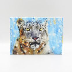 絵画パネル 「Snow leopard（ユキヒョウ）」 A5サイズ 2枚目の画像