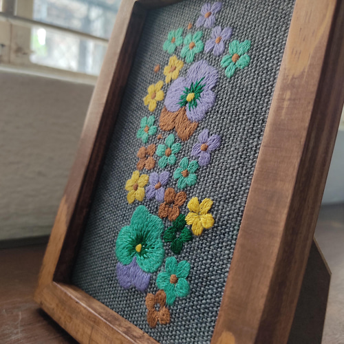 額縁絵はがきサイズ・花刺繍12~14 フォトフレーム・写真 額縁絵はがきサイズ・花刺繍12~14 フォトフレーム・写真
