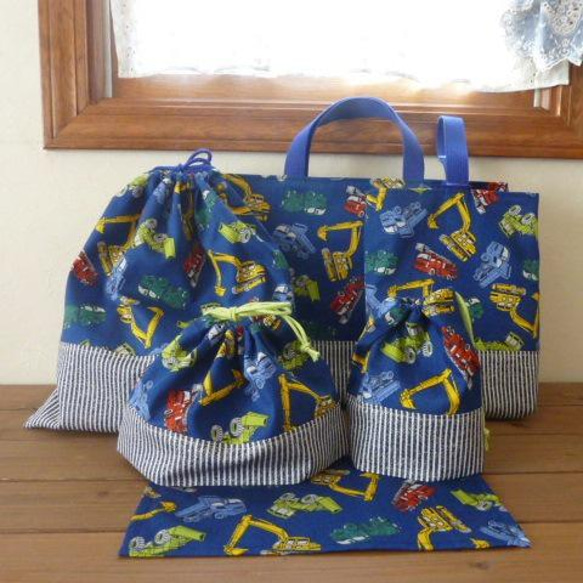 Yuuka T ★働く車×ヒッコリー★ 入園入学5点セット Yuuka T ☆働く車×ヒッコリー☆ 入園入学5点セット Yuuka T ☆