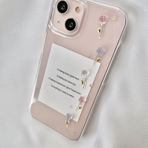 チューリップラインの iPhoneケース(ピンク) 7枚目の画像