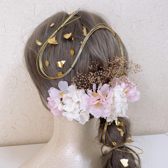 桜髪飾り 桜ヘッドパーツ 春髪飾り 1枚目の画像