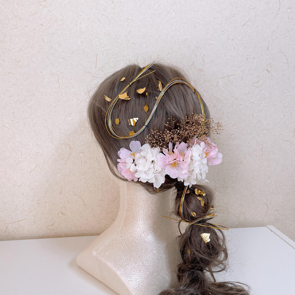 桜髪飾り 桜ヘッドパーツ 春髪飾り 3枚目の画像