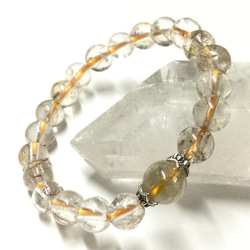 バイカラータンザナイトと天然石ビーズの14kgfブレスレット