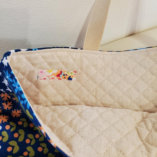 レッスンバッグ 《クッカタルハ》花畑柄 ネイビー系 レッスンバッグ