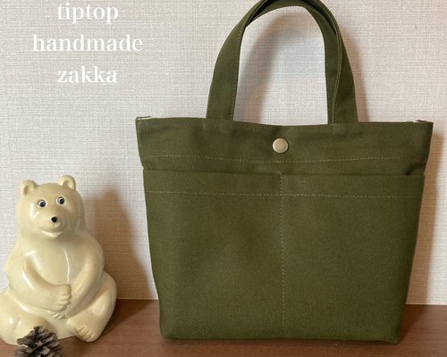 帆布トートバッグ　(N12) ハンドメイド 帆布トートバッグ (N12) ハンドメイドの通販 by M&M ｜ラクマ