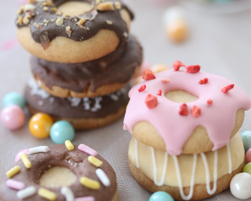 ミニチュアドーナツのアイシングクッキー（miniaturedonut icing