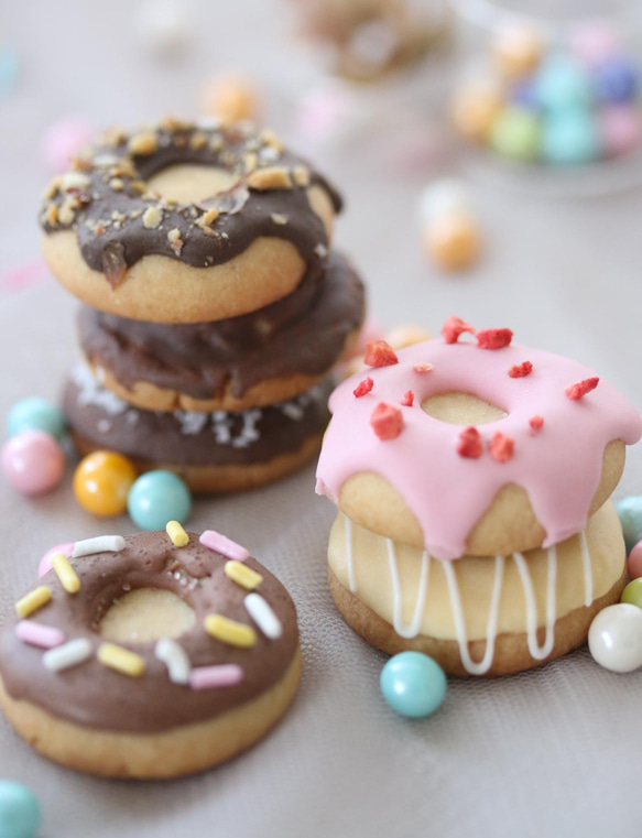 ミニチュアドーナツのアイシングクッキー（miniaturedonut icing