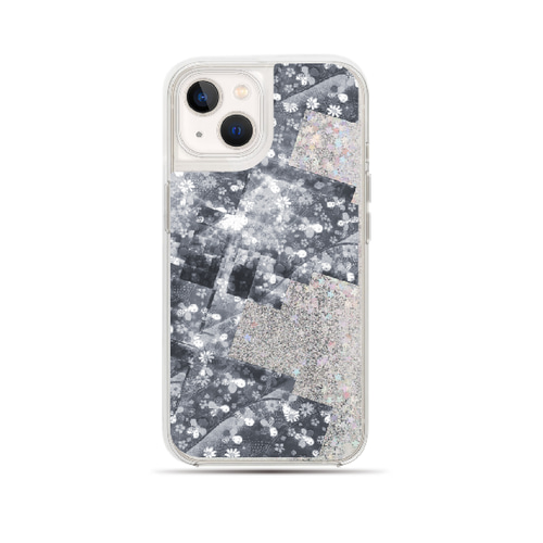 漆髪銀花 - 和風 グリッターケース / 22SS【iPhone全機種対応 漆髪銀花 - 和風 グリッターケース / 22SS【iPhone全機種対応