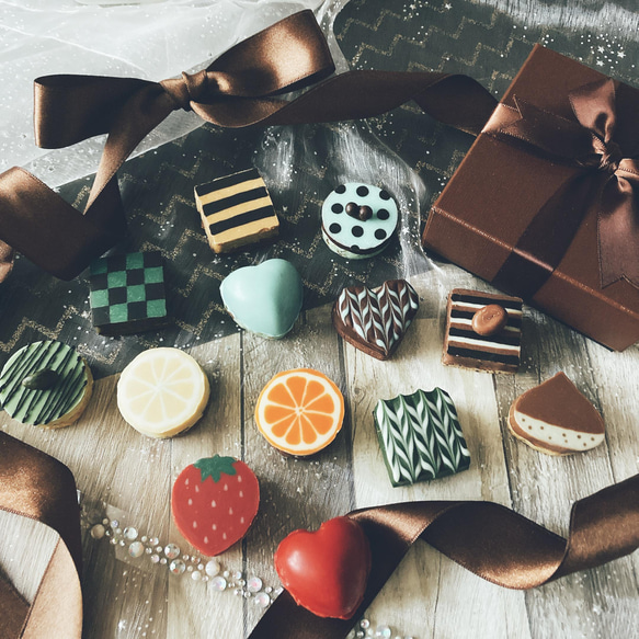 デコチョコクッキー♥バレンタインアソートセット♥ブラウンBOX 4枚目の画像