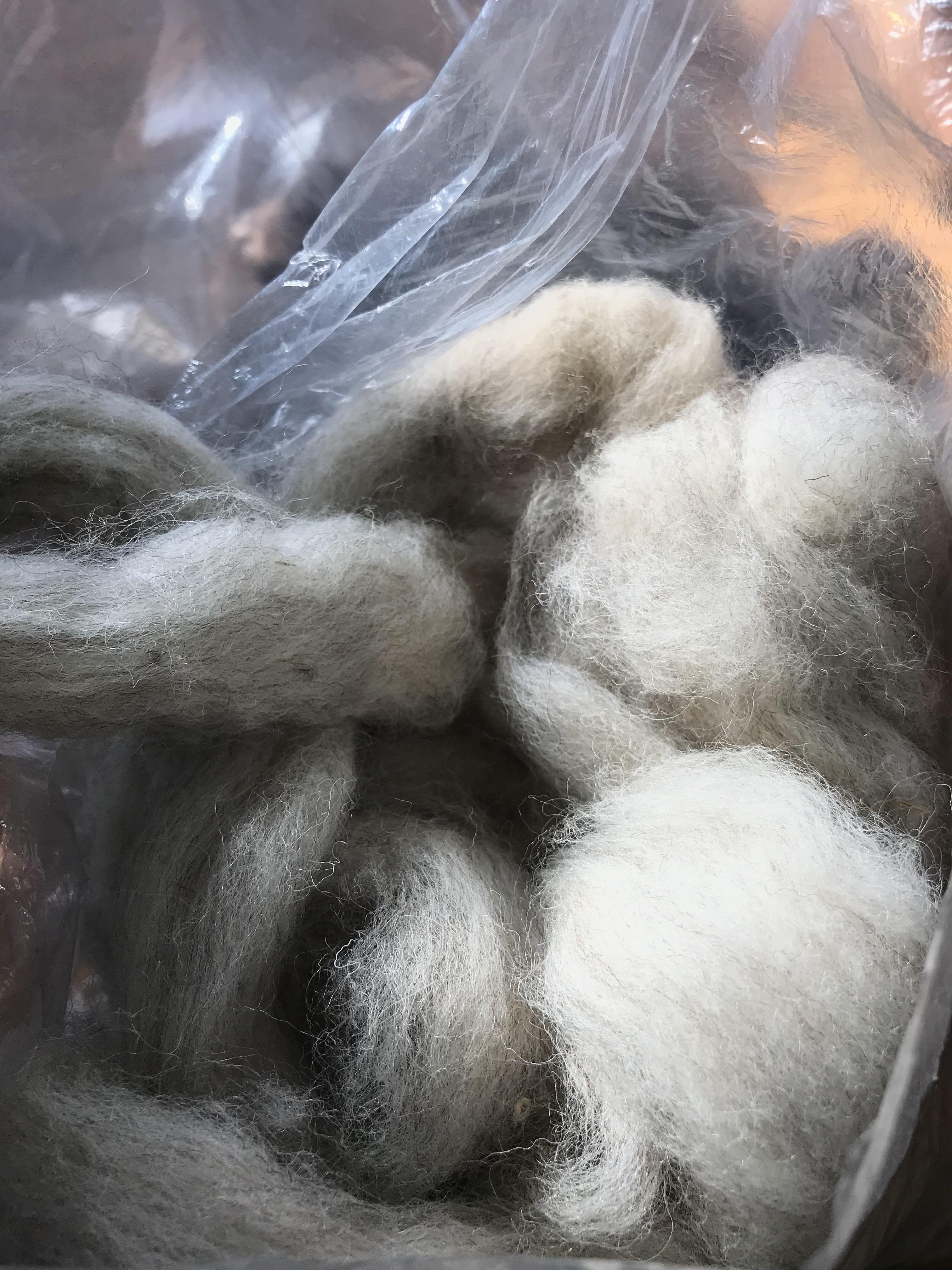 無染色ウールマフラー【手紡ぎ手織りホームスパン】防寒♪♪［受注生産品］