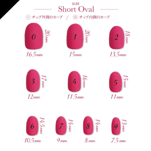 ネイルチップサイズ表 ネイルチップ（つけ爪） tomii 🧸.*˚ 通販
