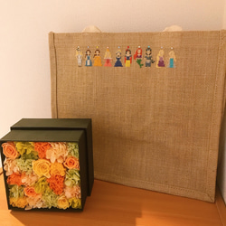 【受注制作】名入り刺繍ジュートバッグ✳︎レッスンバッグ✳︎サマーバッグ✳︎幼稚園バッグ 1枚目の画像