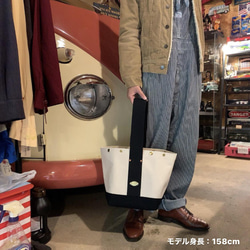 岡山倉敷キャンバス/トートバッグ BUCKET マスタード/ベージュ 8枚目の画像