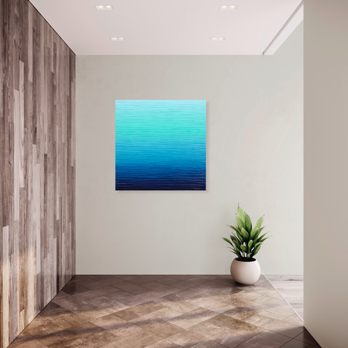 人気シリーズ】受注制作 - インテリアアート エメラルドグリーン（M-#6