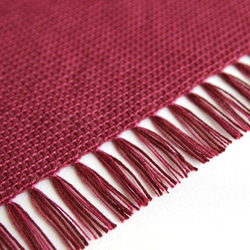 手織りコットン100%チクチクしないオールシーズンストール  ボルドーxローズピンク 7枚目の画像