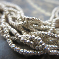 *♥*Antique Metal Seed Beads Twisted Silver 5strand*♥* 3枚目の画像