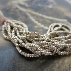 *♥*Antique Metal Seed Beads Twisted Silver 6strand*♥* 1枚目の画像